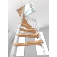 Minka Spindeltreppe Suono 47 - 305,5cm Geschosshöhe Buche Weiß für 120x68cm Deckenöffnung Minka Spindeltreppe Suono 47 - 305,5cm Geschosshöhe Buche Weiß für 120x68cm Deckenöffnung-small