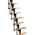 Minka Mittelholmtreppe Twister 35 - 293,8cm Geschosshöhe Buche Schwarz Minka Mittelholmtreppe Twister 35 - 293,8cm Geschosshöhe Buche Schwarz-small
