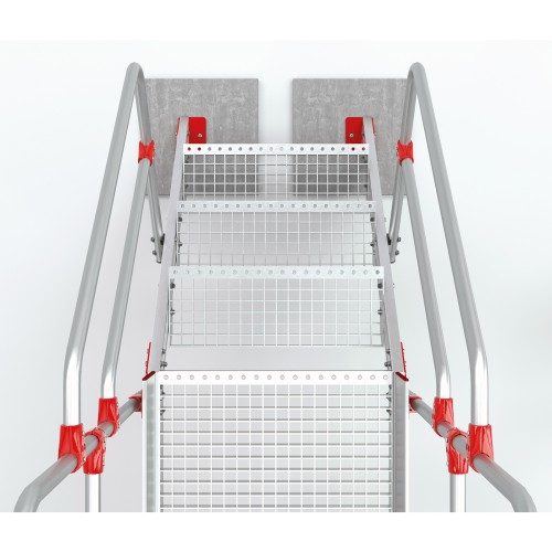 ABS Überstieg mit 400-1600mm Höhe & 600-1000mm Podest Länge