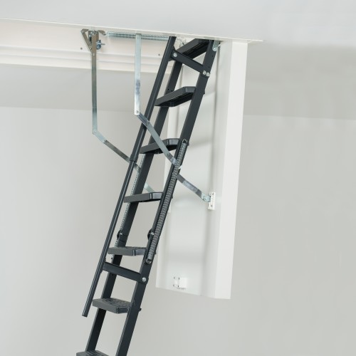Dolle Bodentreppe clickFIX® comfort 3-teilig bis 244-264cm Raumhöhe mit U-Wert 0,49 Deckenöffnung 130x70cm