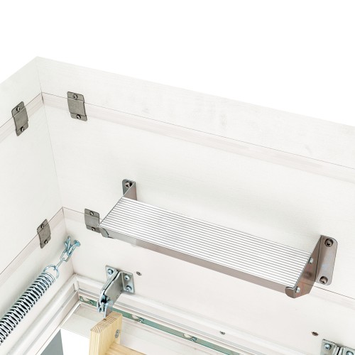 Dolle Flachdachausstieg clickFIX® vario Aluminium-Scherentreppe 120 x 60 cm 3 Zwischenrahmen 320 – 355 cm Raumhöhe