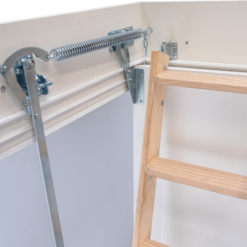 Dolle Bodentreppe clickFIX® 3-teilig bis 274cm Raumhöhe mit U-Wert 0,49 Deckenöffnung 130x70cm