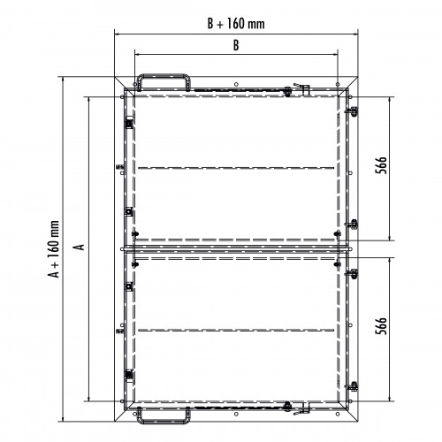 Hailo Schachtabdeckung HS9 Aluminium begehbar und tagwasserdicht