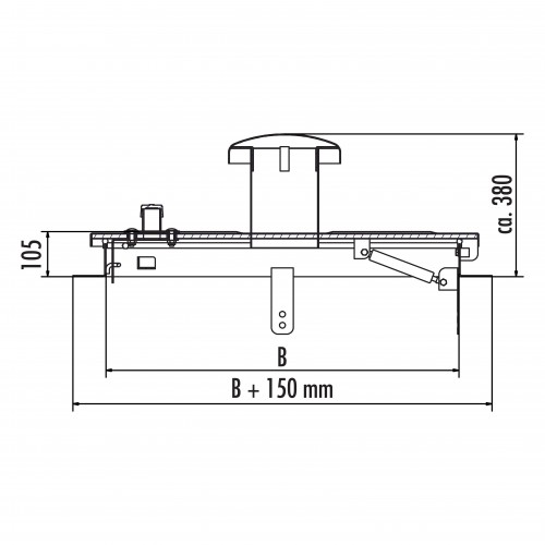 Hailo Schachtabdeckung HS1 Edelstahl 2mm tagwasserdicht 600x600mm geschlossen