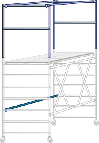 Iller Professional Klappgerüst mit Ausbaueinheit 1,35x1,80 m | 3,50m AH