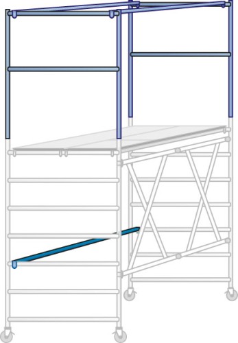 Iller Professional Klappgerüst mit Ausbaueinheit 0,75x1,80 m | 3,50m AH