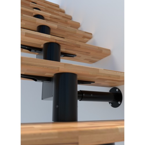 Minka Mittelholmtreppe Comfort Top 37 - 312cm Geschosshöhe Buche Schwarz