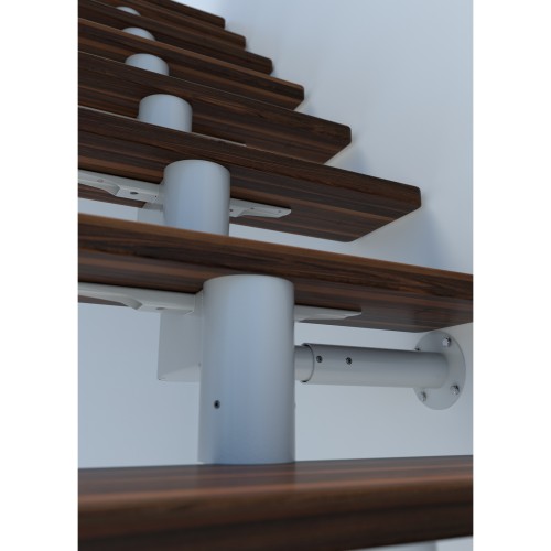 Minka Mittelholmtreppe Comfort Top 37 - 312cm Geschosshöhe Walnuss Weiß