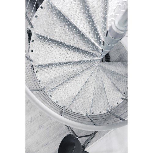 Minka Außenspindeltreppe Spino Zink Smart 38 - 305,5cm Geschosshöhe
