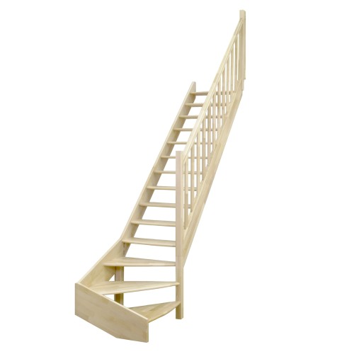 Minka Treppengeländer für die Raumspartreppen Home, Classic, Home Turn und Classic Turn Gerade Stäbe Fichte