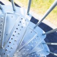 Dolle Aussentreppe Gardenspin 307,5-352,5cm Geschosshöhe 14 Stufen Metall gelocht Aussen-Ø155cm-small
