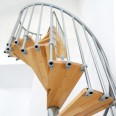 Minka Spindeltreppe Berlin in silber mit Buchenstufen bis 309cm Geschosshöhe Ø120cm Minka Spindeltreppe Berlin in silber mit Buchenstufen bis 309cm Geschosshöhe Ø120cm-small