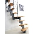 Minka Mittelholmtreppe Quatro Turn 38 - 298cm Geschosshöhe Buche Grau Minka Mittelholmtreppe Quatro Turn 38 - 298cm Geschosshöhe Buche Grau-small
