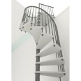 Minka Spindeltreppe Spiral Smart 38 - 305,5cm Geschosshöhe Weiß Grau 120cm Durchmesser Minka Spindeltreppe Spiral Smart 38 - 305,5cm Geschosshöhe Weiß Grau 120cm Durchmesser-small