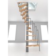 Minka Spindeltreppe Suono 47 - 305,5cm Geschosshöhe Buche Grau für 140x78cm Deckenöffnung Minka Spindeltreppe Suono 47 - 305,5cm Geschosshöhe Buche Grau für 140x78cm Deckenöffnung-small
