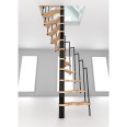 Minka Spindeltreppe Suono 47 - 305,5cm Geschosshöhe Buche Schwarz für 120x68cm Deckenöffnung Minka Spindeltreppe Suono 47 - 305,5cm Geschosshöhe Buche Schwarz für 120x68cm Deckenöffnung-small