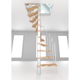 Minka Spindeltreppe Suono 47 - 305,5cm Geschosshöhe Buche Weiß für 120x68cm Deckenöffnung Minka Spindeltreppe Suono 47 - 305,5cm Geschosshöhe Buche Weiß für 120x68cm Deckenöffnung-small