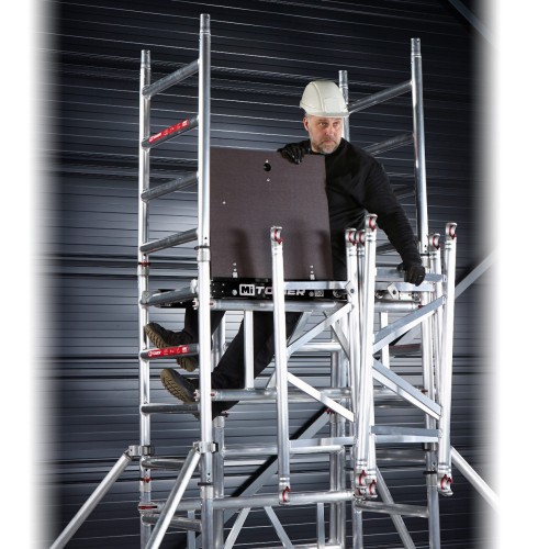 Altrex MiTower 1-Personen-Gerüst Aluminium mit Fiber-Deck Plattform 0,75x1,27m 5,20m AH