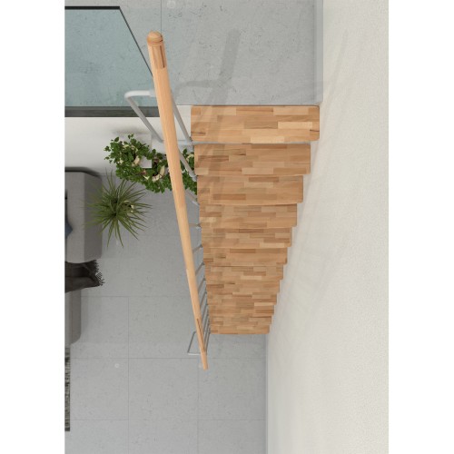 Minka Mittelholmtreppe Joker 35 - 304cm Geschosshöhe Buche Weiß