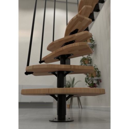 Minka Raumspartreppe Monte Carlo 35 - 293,8cm Geschosshöhe Buche Schwarz