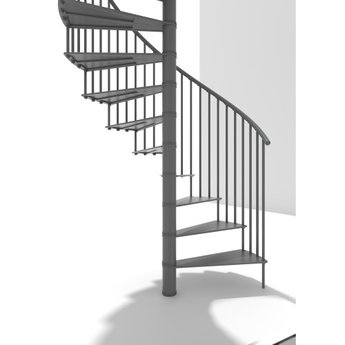 Minka Spindeltreppe Portofino 42 - 300,3cm Geschosshöhe Grau 160cm Durchmesser
