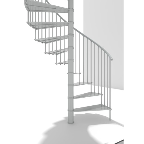 Minka Spindeltreppe Portofino 42 - 300,3cm Geschosshöhe Weiß 160cm Durchmesser