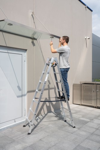 MUNK Sprossenstehleiter 2x7 Sprossen