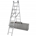 Krause Corda Mehrzweckleiter mit Treppenfunktion 3x7 Sprossen-small