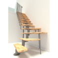 Minka Mittelholmtreppe Comfort Top Turn 37 - 312cm Geschosshöhe Buche Grau Minka Mittelholmtreppe Comfort Top Turn 37 - 312cm Geschosshöhe Buche Grau-small