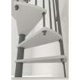 Minka Spindeltreppe Spiral Smart 38 - 305,5cm Geschosshöhe Weiß Grau 120cm Durchmesser Minka Spindeltreppe Spiral Smart 38 - 305,5cm Geschosshöhe Weiß Grau 120cm Durchmesser-small