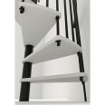 Minka Spindeltreppe Spiral Smart 38 - 305,5cm Geschosshöhe Weiß Schwarz 120cm Durchmesser Minka Spindeltreppe Spiral Smart 38 - 305,5cm Geschosshöhe Weiß Schwarz 120cm Durchmesser-small