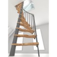 Minka Spindeltreppe Suono Smart 38 - 305,5cm Geschosshöhe Buche Grau für 120x68cm Deckenöffnung Minka Spindeltreppe Suono Smart 38 - 305,5cm Geschosshöhe Buche Grau für 120x68cm Deckenöffnung-small