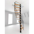 Minka Spindeltreppe Suono 47 - 305,5cm Geschosshöhe Buche Schwarz für 120x68cm Deckenöffnung Minka Spindeltreppe Suono 47 - 305,5cm Geschosshöhe Buche Schwarz für 120x68cm Deckenöffnung-small