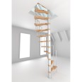 Minka Spindeltreppe Suono 47 - 305,5cm Geschosshöhe Buche Weiß für 120x68cm Deckenöffnung Minka Spindeltreppe Suono 47 - 305,5cm Geschosshöhe Buche Weiß für 120x68cm Deckenöffnung-small