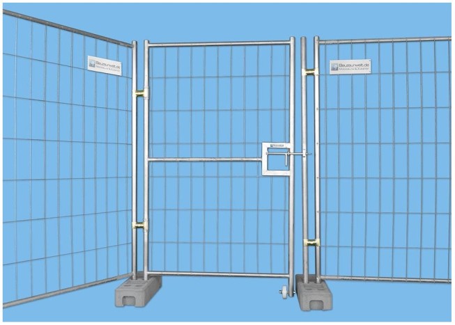 Bauzaun Tür 1,25x2,00m - für alle gängigen Mobilzäune mit 2m Höhe