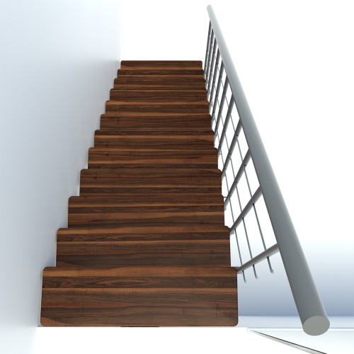 Minka Mittelholmtreppe Comfort Top 37 - 312cm Geschosshöhe Walnuss Grau