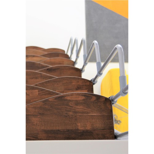 Minka Mittelholmtreppe Monaco 35 - 293,8cm Geschosshöhe Walnuss Grau
