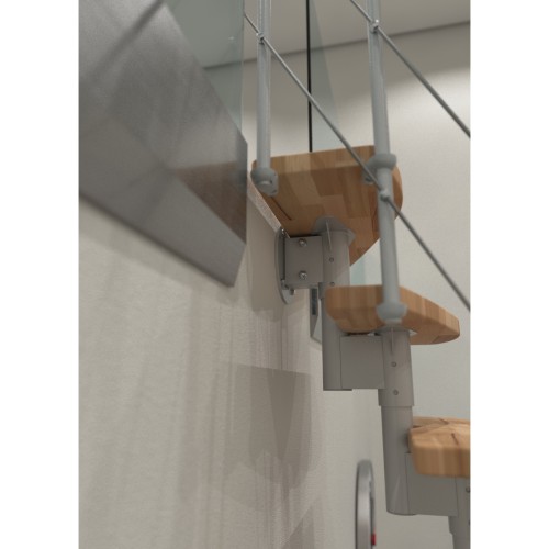 Minka Mittelholmtreppe Nizza 35 - 293,8cm Geschosshöhe Buche Weiß
