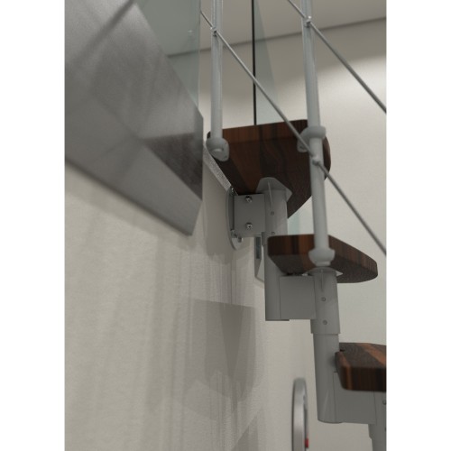 Minka Mittelholmtreppe Nizza 35 - 293,8cm Geschosshöhe Walnuss Weiß