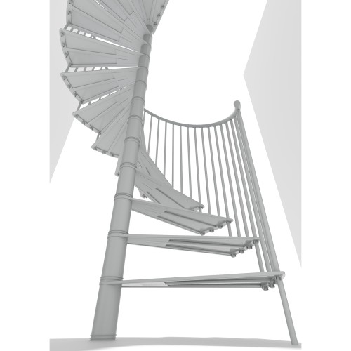 Minka Spindeltreppe Portofino 42 - 300,3cm Geschosshöhe Weiß 120cm Durchmesser