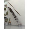 Minka Mittelholmtreppe Joker 35 - 304cm Geschosshöhe Walnuss Weiß Minka Mittelholmtreppe Joker 35 - 304cm Geschosshöhe Walnuss Weiß-small