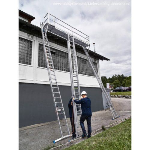 Mauderer Blitzgerüst als Dachschutzwand Komplett-Angebot inkl. Leitern und Sicherheitsnetz