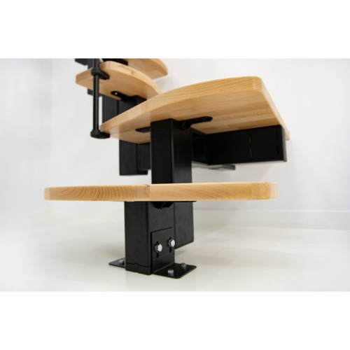 Minka Mittelholmtreppe Quatro Turn 38 - 298cm Geschosshöhe Buche Schwarz
