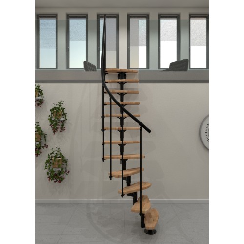 Minka Raumspartreppe Monte Carlo 35 - 293,8cm Geschosshöhe Buche Schwarz