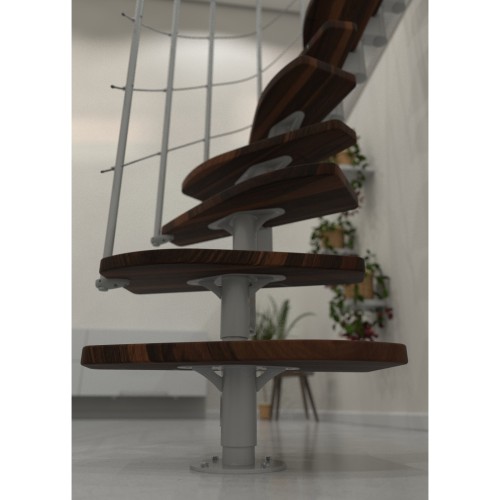 Minka Mittelholmtreppe Nizza 35 - 293,8cm Geschosshöhe Walnuss Weiß