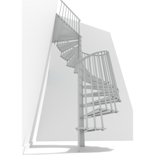 Minka Spindeltreppe Portofino 42 - 300,3cm Geschosshöhe Weiß 140cm Durchmesser