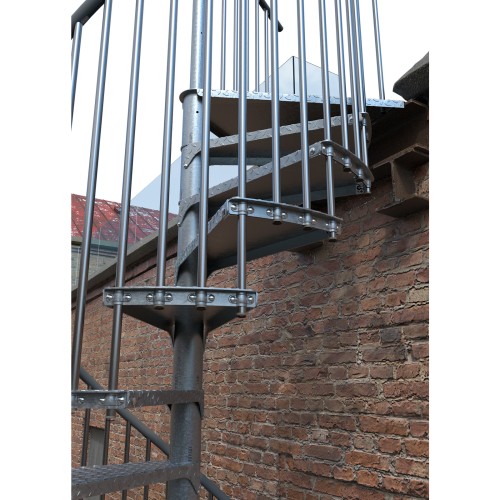Minka Außenspindeltreppe Rondo Zink Smart 38 - 305,5cm Geschosshöhe
