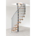 Minka Spindeltreppe Metallica Smart 38 - 305,5cm Geschosshöhe Buche Weiß Minka Spindeltreppe Metallica Smart 38 - 305,5cm Geschosshöhe Buche Weiß-small
