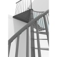 Minka Spindeltreppe Portofino 42 - 300,3cm Geschosshöhe Grau 140cm Durchmesser Minka Spindeltreppe Portofino 42 - 300,3cm Geschosshöhe Grau 140cm Durchmesser-small