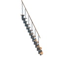 Minka Mittelholmtreppe Quatro 38 - 298cm Geschosshöhe Buche Grau Minka Mittelholmtreppe Quatro 38 - 298cm Geschosshöhe Buche Grau-small